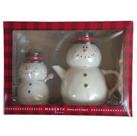 Magenta Home Snowman Honey pot & Teapot Set - Picture 1 of 5